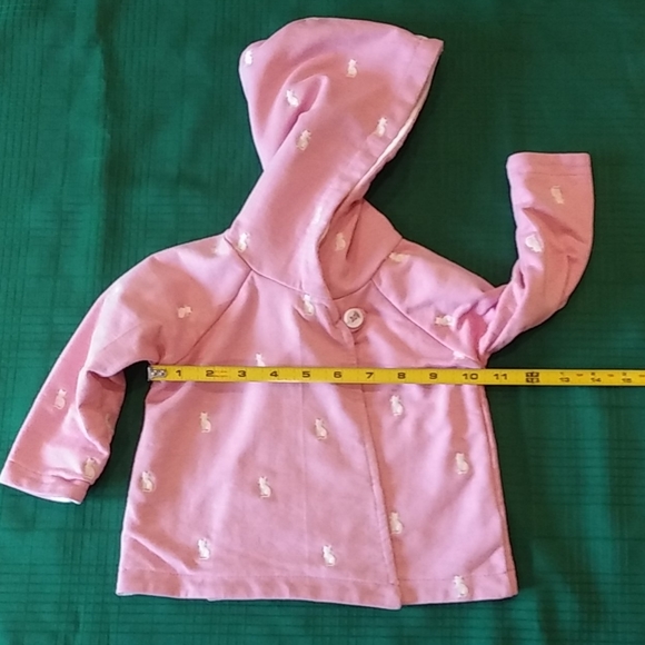 Hatley Girl's Pink Hooded Sweater With Cat Print - Picture 3 of 8